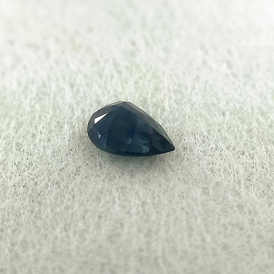 1.03ct Dark Teal Blue Sapphire Pear Cut