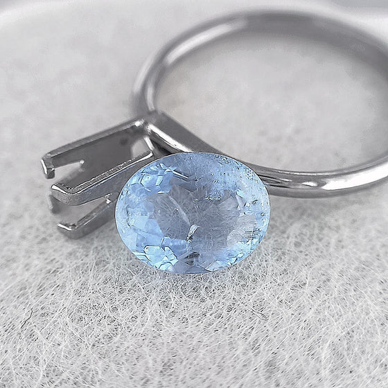 1.80ct 9x7mm Aquamarine Oval Cut