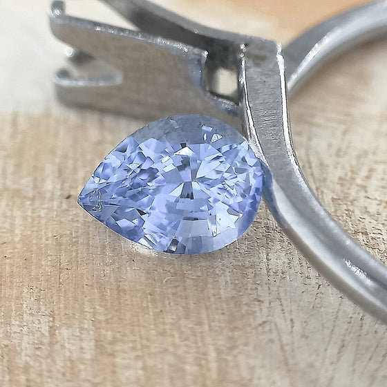 0.91ct Blue Sapphire Pear Cut