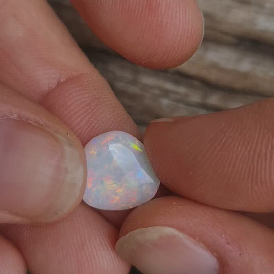 2.55ct Freeform White Opal Cabochon