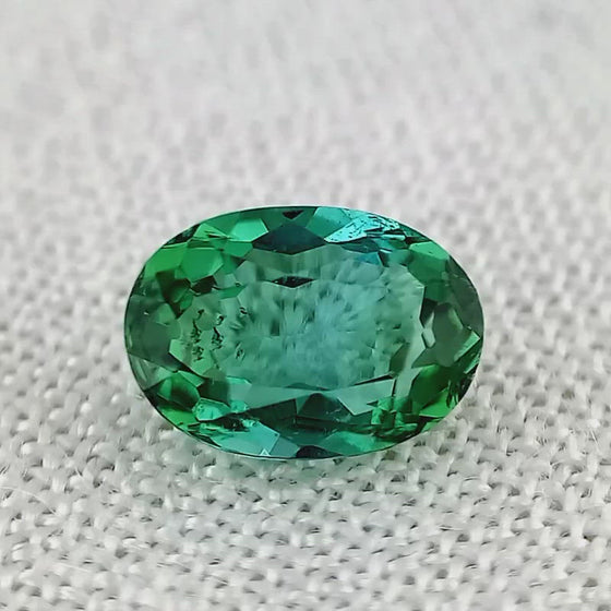 0.89ct Green Tourmaline 7x5mm Oval Cut