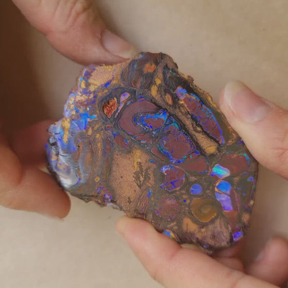 110g Rough Opal Specimen With Stand