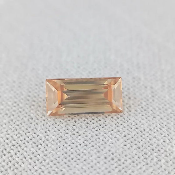 1.42ct Australian Orangish Yellow Zircon Rectangular Cut