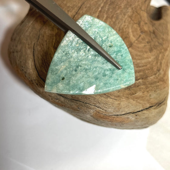Amazonite Polished Triangle Gemstone Madagascar