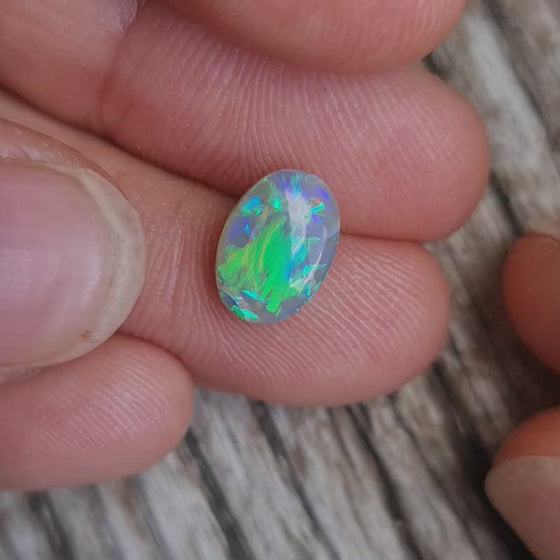 2.02ct Semi-Black Opal Oval Cut