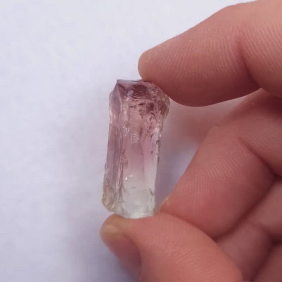 27.17ct Bi Colour Pink Yellow Tourmaline Facet Rough