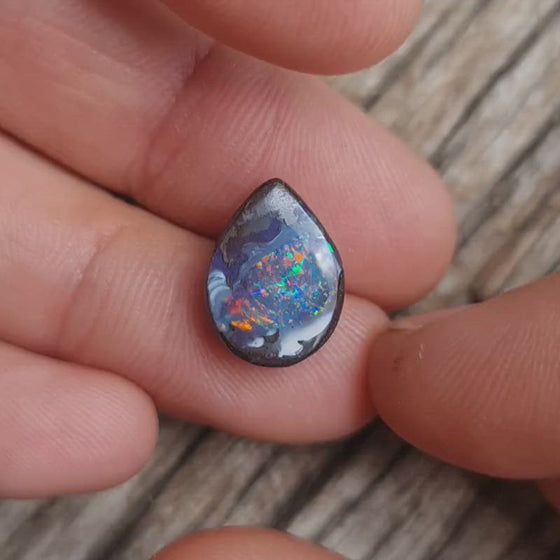 6.53ct Pear-shaped Boulder Opal