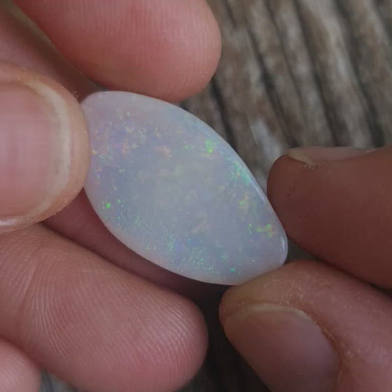 7.63ct White Opal Free-form Cabochon