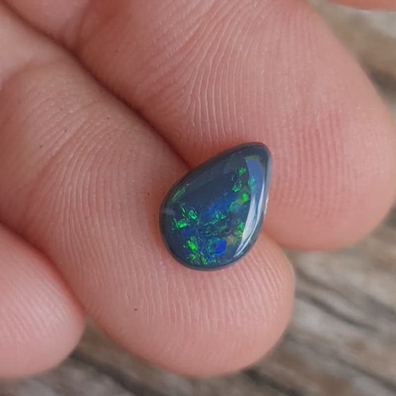 1.03ct Black Opal Pear Cut