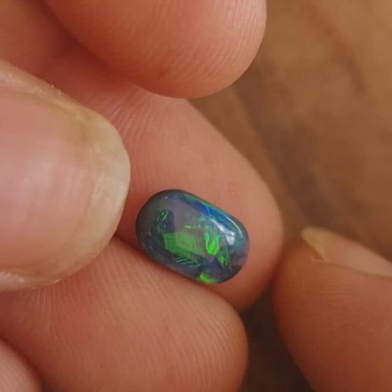 1.01ct Black Opal Oval Cabochon