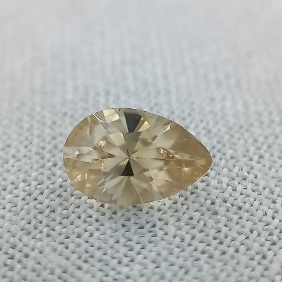 1.17ct Australian Pale Yellow Zircon Pear Cut