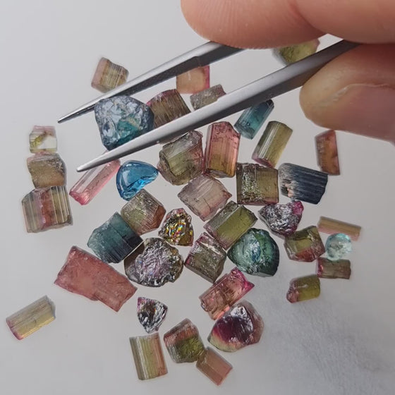 50ct+ Multi/Bi-Colour Tourmaline Rough Parcel