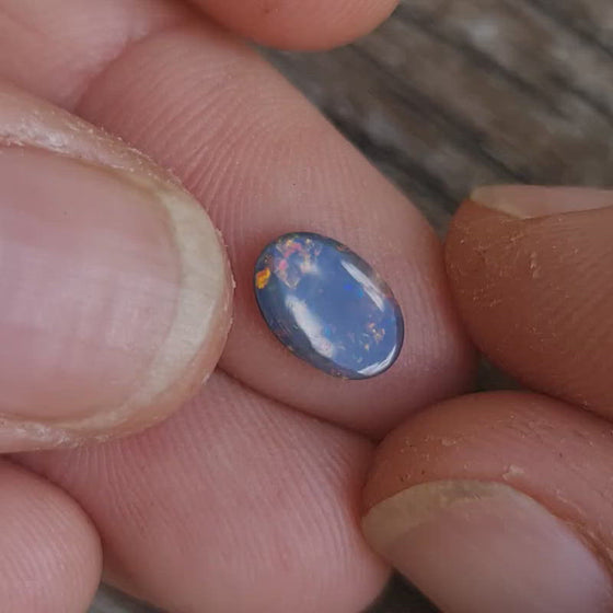 0.39ct Black Opal Oval Cut