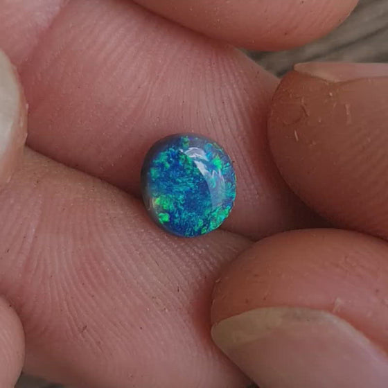 1.21ct Black Opal Oval Cut