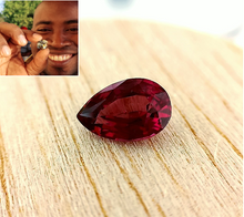  2.10ct Purple Mauve Garnet Pear Cut