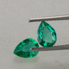 1.95ct Pear Cut Colombian Crystal Quality Emerald Pair