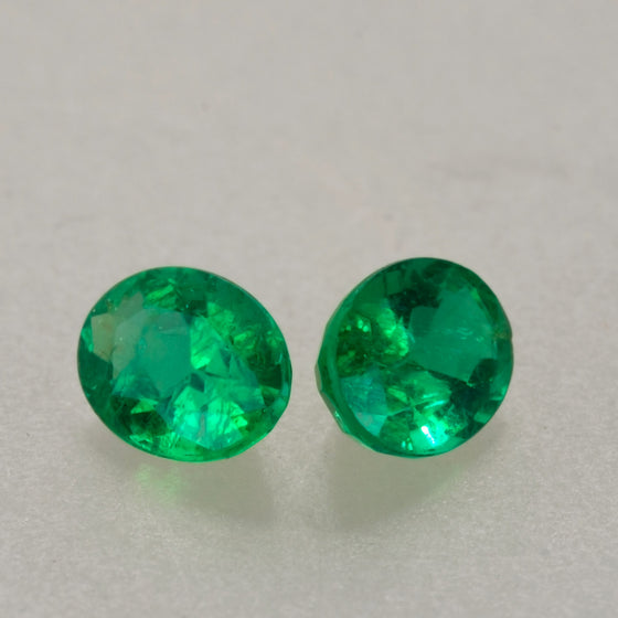 1.50ct TW 7x5 Oval Cut Zambian Emerald Pair