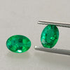 1.50ct TW 7x5 Oval Cut Zambian Emerald Pair