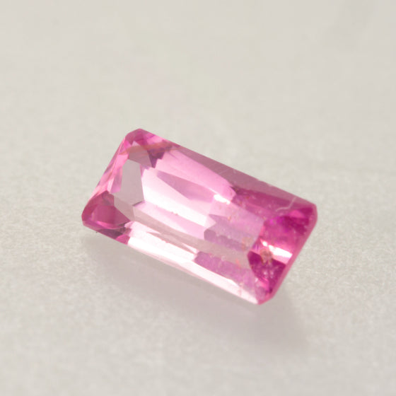 Unheated 1.19ct Emerald Cut Pink Sapphire