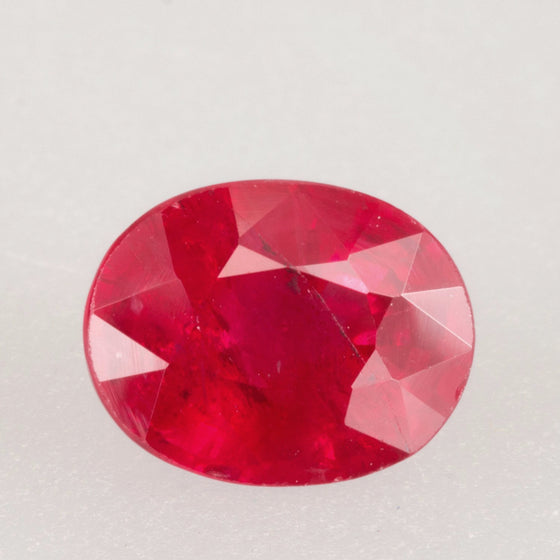 1.53ct Burmese Oval Ruby, ruby birthstone for July, Burmese ruby, rich red saturation ruby