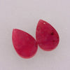 2.10ct Pear Shape Flat Cut Ruby Pair, mozambique ruby, july birthstone