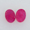 2.31ct 8x6mm Oval Shape Flat Cut Ruby Pair, mozambique ruby, july birthstone