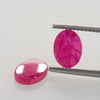 2.31ct 8x6mm Oval Shape Flat Cut Ruby Pair, mozambique ruby, july birthstone