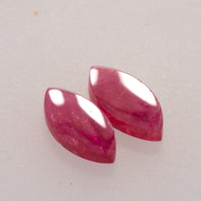  1.97ct 10x5mm Marquise Shape Flat Cut Ruby Pair, mozambique ruby, ruby is july birthstone