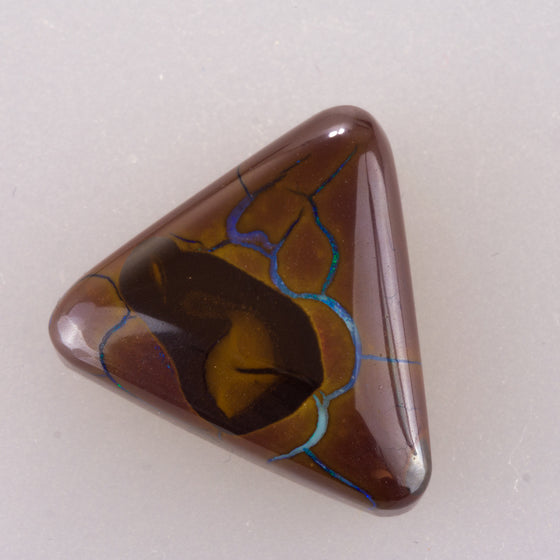 20.2ct Triangular Cut Australian Boulder Opal Cabochon