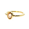 Light Orange Tourmaline and Diamond Ring