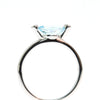 Oval Cut Aquamarine and Diamond 14k White Gold Ring