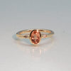 Light Orange Tourmaline and Diamond Ring