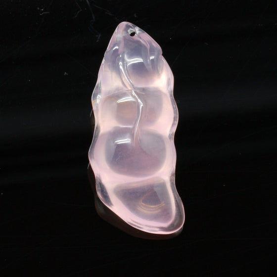 Rose Quartz Chinese Pea Carving