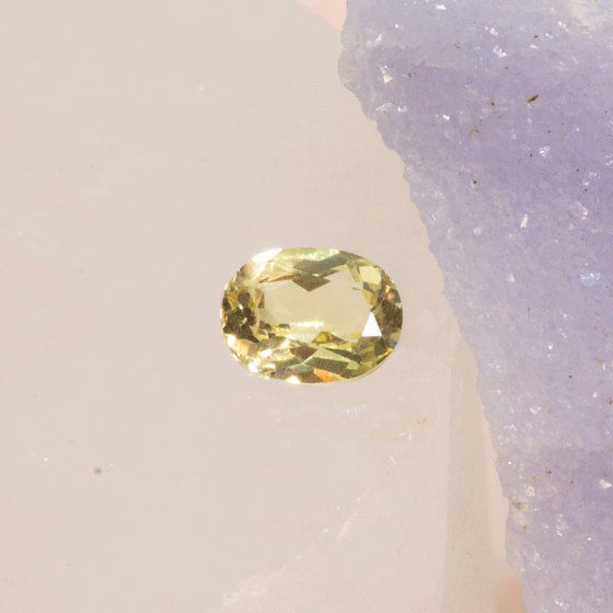 .65ct Chrysoberyl yellow oval cut loose gem stone, gorgeous clear yellow stone suitable for fashionable jewellery