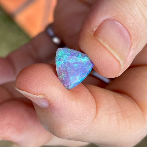 1.90ct Triangle Shaped Boulder Opal